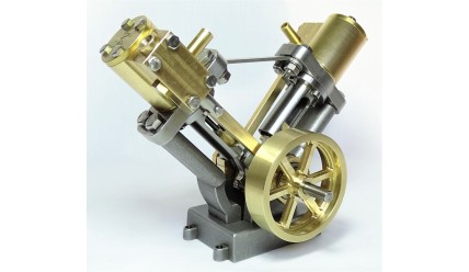 Live Steam Twin Cylinder "Marine" Model Steam Engine Fully Machined Kit